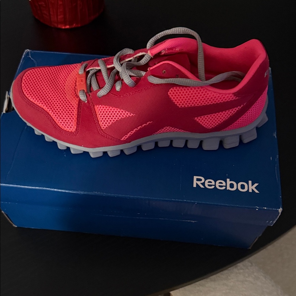 Reebok Women's Pink and Gray Athletic Sneakers